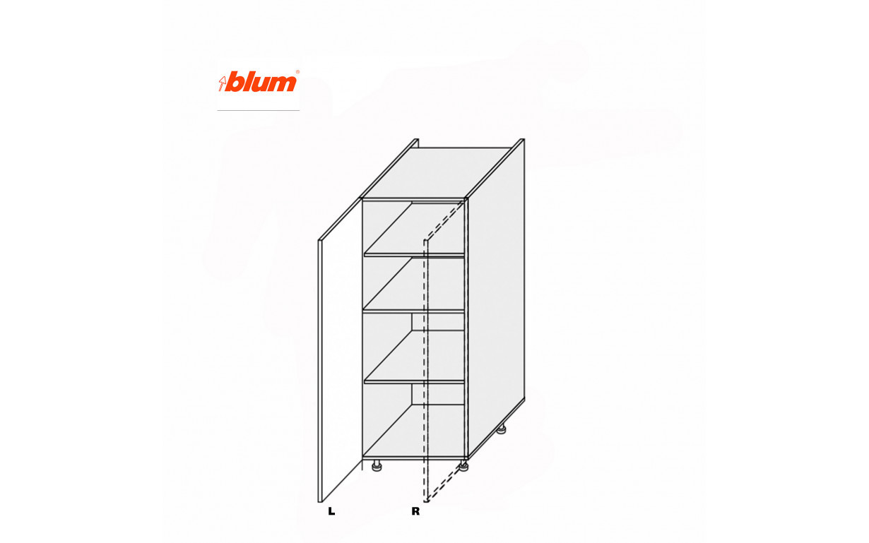 Кухонна секція Міленіум WG пенал 60П/1420 Pro Blum ЛІВА - Фото